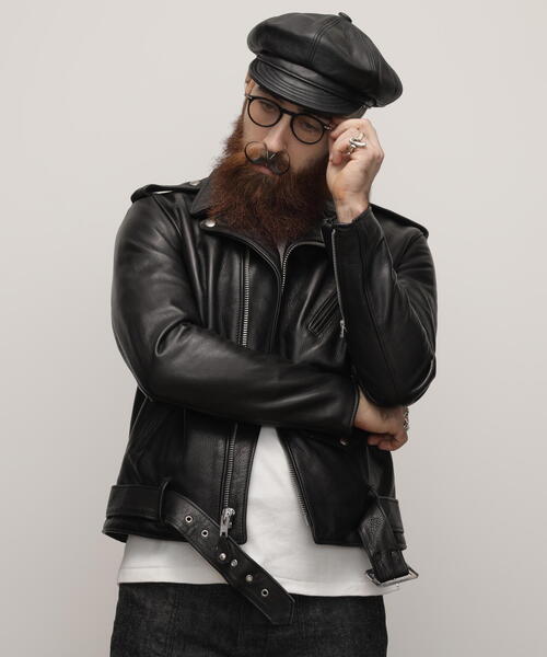 Schott NYC レザージャケット 38サイズ Schott N.Y.C（ショット） 「schott」 レザーブルゾン 38 ブラック