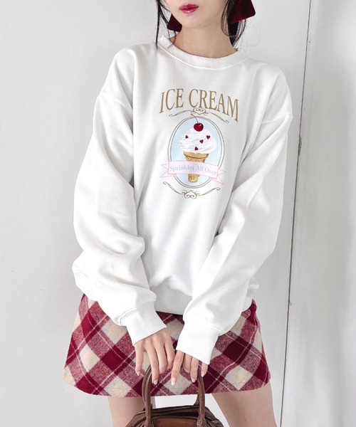 Loueme トレーナー スウェット アイスクリームショップスウェット