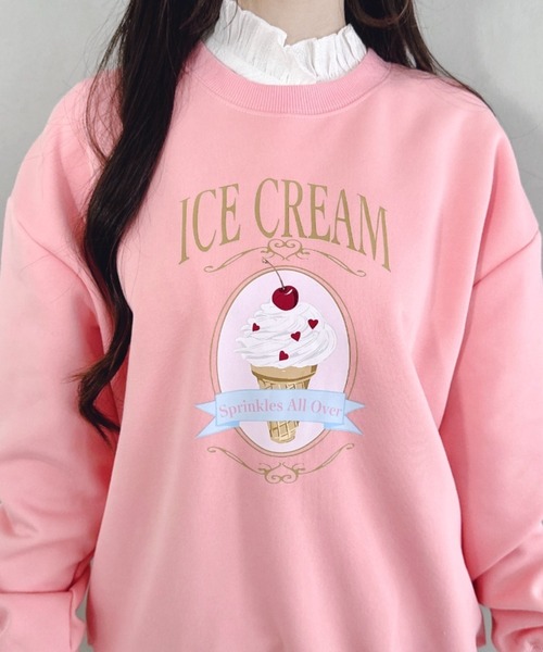 Loueme トレーナー スウェット アイスクリームショップスウェット