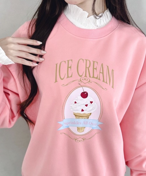 Loueme トレーナー スウェット アイスクリームショップスウェット