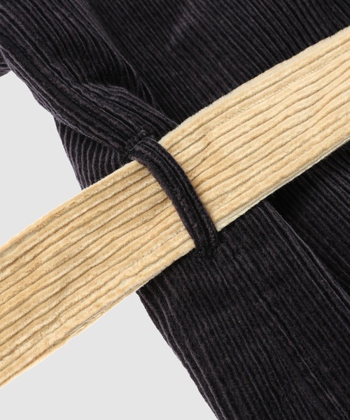 コート ジャケット CORDUROY WAIST BELTED HALF COAT HL メンズ レディースの画像