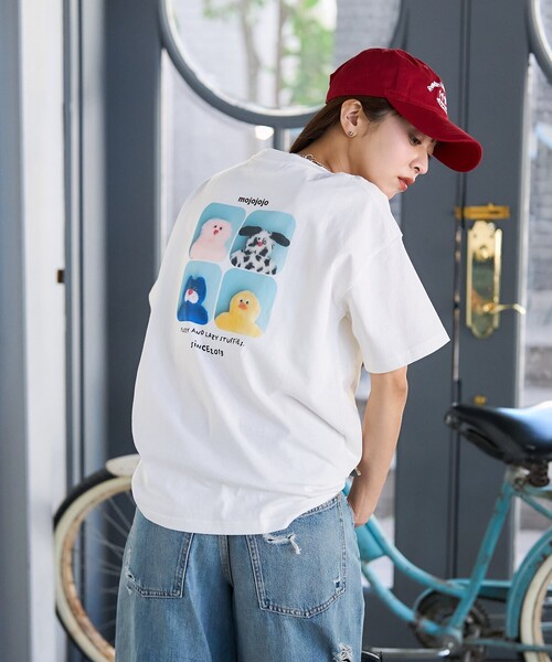 PUBLUX（パブリュクス） 半袖Tシャツ フリ- チャコールグレー