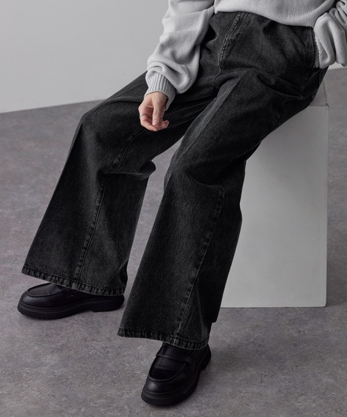 「MONO-MART」 デニムパンツ L グレー メンズ_画像2