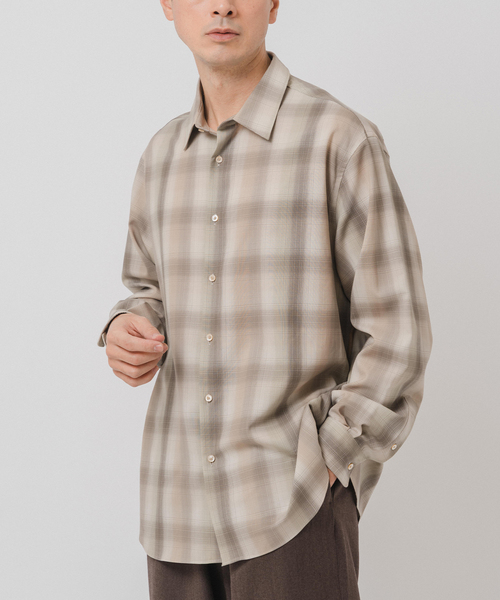 EDIFICE（エディフィス） シャツ SUPER 120's ウール チェック