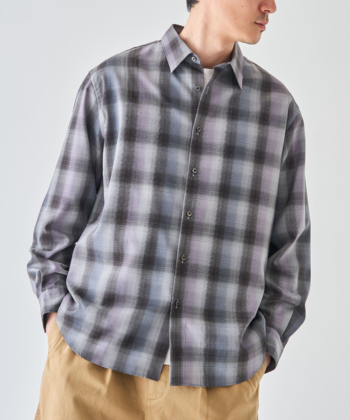 EDIFICE（エディフィス） シャツ SUPER 120's ウール チェック