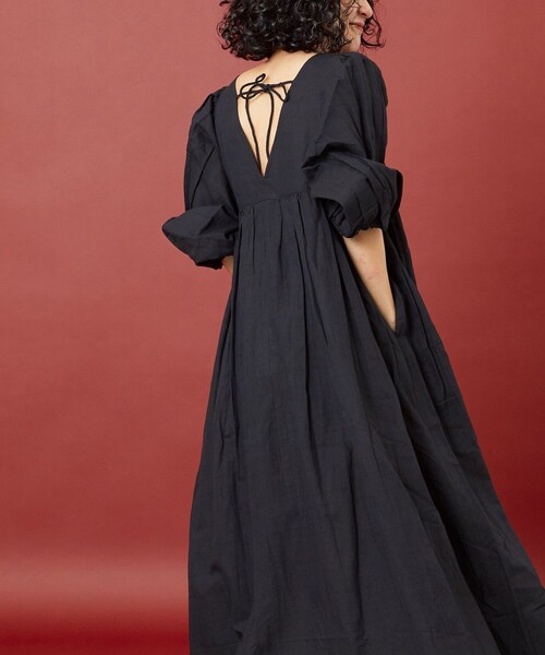 「Freada」 半袖ワンピース ONE SIZE レッド レディース_画像4