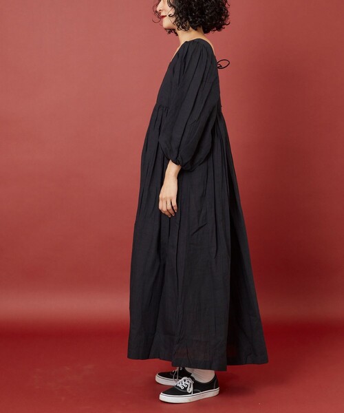 「Freada」 半袖ワンピース ONE SIZE レッド レディース_画像8
