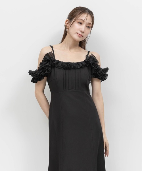 RANDA（ランダ） ワンピース レースフリルマーメイドキャミワンピース