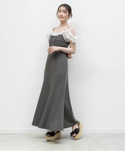 RANDA（ランダ） ワンピース レースフリルマーメイドキャミワンピース