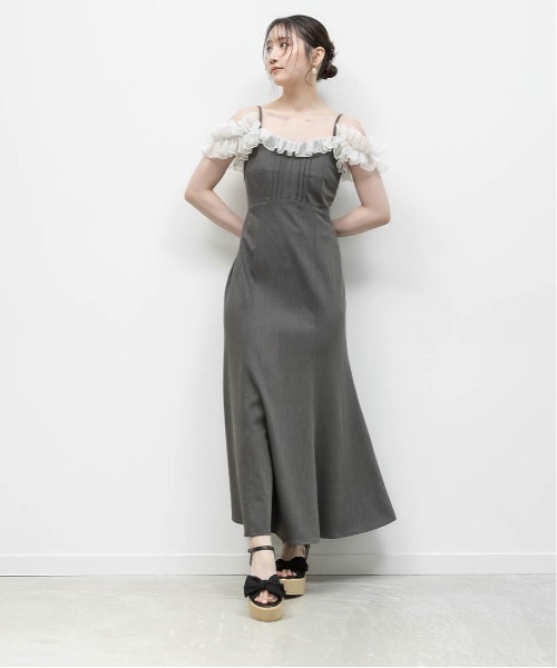 RANDA（ランダ） ワンピース レースフリルマーメイドキャミワンピース