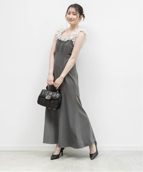 RANDA（ランダ） ワンピース レースフリルマーメイドキャミワンピース