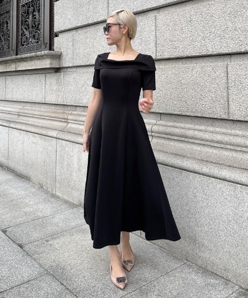 「JENNE」 半袖ワンピース SMALL ブラック レディース