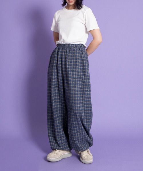 「PUNYUS」 イージーパンツ 1 ブルー レディース_画像3