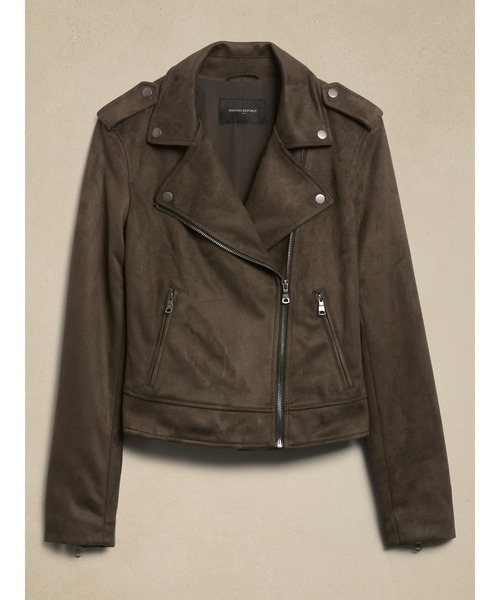 「BANANA REPUBLIC FACTORY STORE」 ライダースジャケット X-SMALL ブラック レディース_画像4