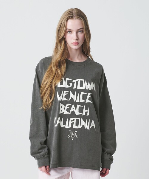 グレー 長袖 Tシャツ ドッグタウン　希少　スケート　90s DOGTOWN（ドッグタウン） tシャツ × CGS.」ピグメント ロング スリーブ
