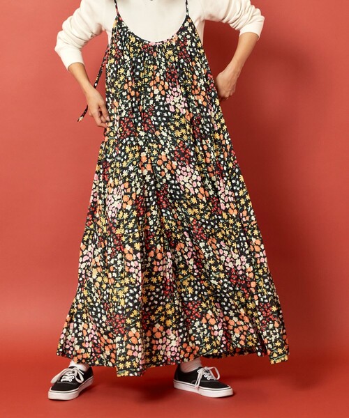 「Freada」 キャミソールワンピース ONE SIZE レッド レディースの画像