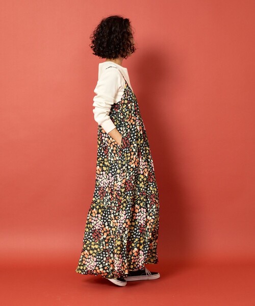 「Freada」 キャミソールワンピース ONE SIZE レッド レディースの画像