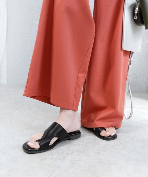 「minia」 フラットサンダル LL ブラウン レディース_画像6