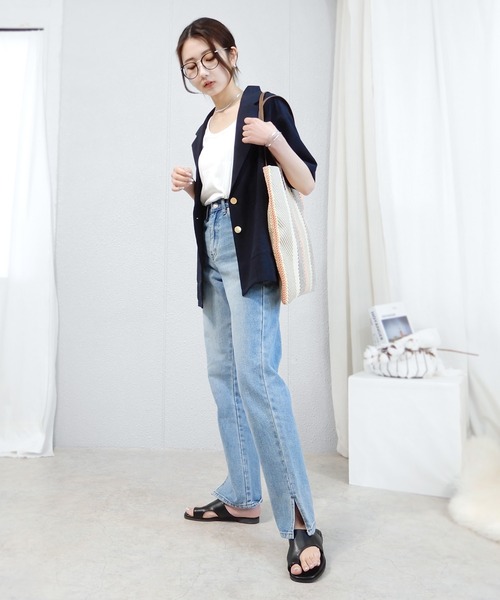 「minia」 フラットサンダル LL ブラウン レディース_画像9