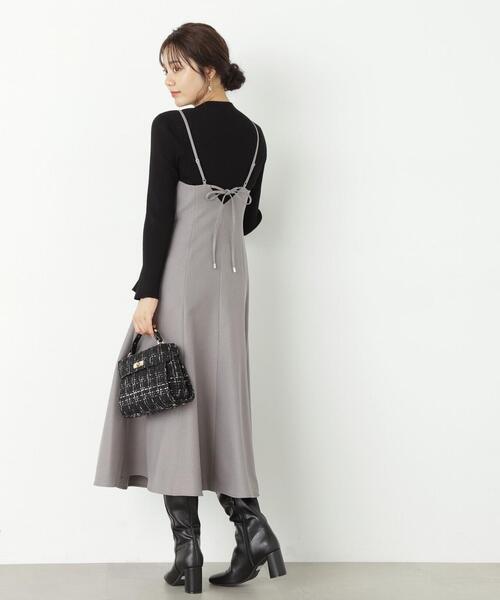 「PROPORTION BODY DRESSING」 キャミソールワンピース MEDIUM グレー レディース_画像5