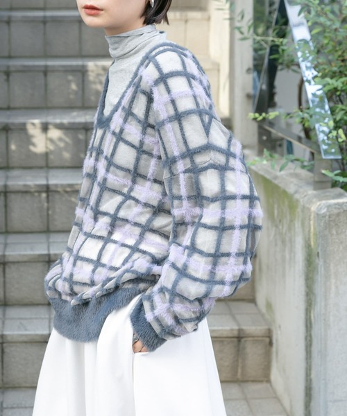 「KBF」 長袖ニット ONE ブルー系その他 レディース_画像3