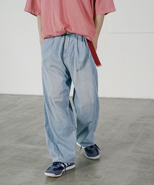 「BAYFLOW」 デニムパンツ LARGE サックスブルー メンズ_画像4