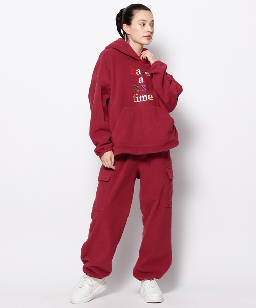 「Have a good time」 「Forever 21」イージーパンツ MEDIUM レッド レディース_画像6