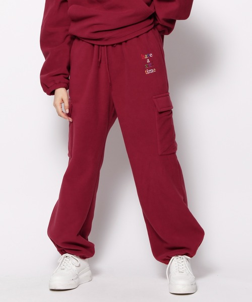 「Have a good time」 「Forever 21」イージーパンツ MEDIUM レッド レディース_画像8