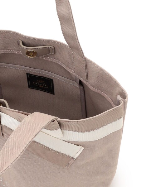 トートバッグ KNOT IN CONTRAST CANVASTOTE キャンバストートバッグ レディースの画像