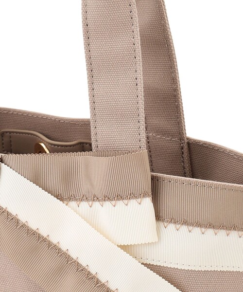 トートバッグ KNOT IN CONTRAST CANVASTOTE キャンバストートバッグ レディースの画像