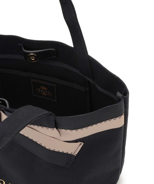 トートバッグ KNOT IN CONTRAST CANVASTOTE キャンバストートバッグ レディースの画像