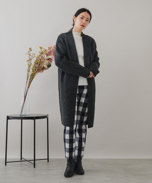 「KATHARINE ROSS」 ニットカーディガン MEDIUM チャコールグレー レディース_画像5