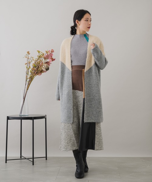 「KATHARINE ROSS」 ニットカーディガン MEDIUM チャコールグレー レディース_画像9
