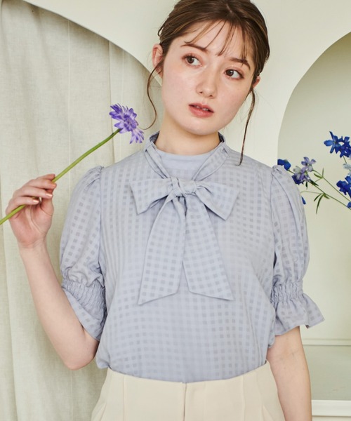 「NOELA」 半袖ブラウス フリー ホワイト レディース_画像2