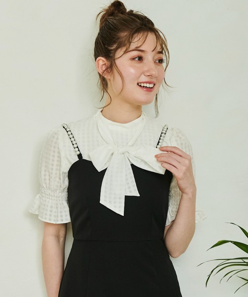 「NOELA」 半袖ブラウス フリー ホワイト レディース_画像9