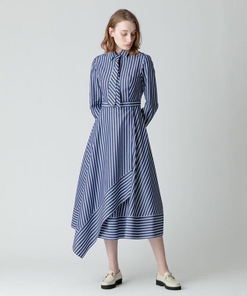 「allureville」 シャツワンピース 1 ブルー レディース_画像6