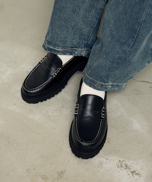 「FREAK'S STORE」 ローファー 24.0cm ブラック メンズ_画像6