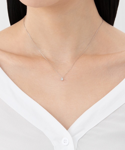 ネックレス Pt950/850 ダイヤモンド ネックレス レディースの画像