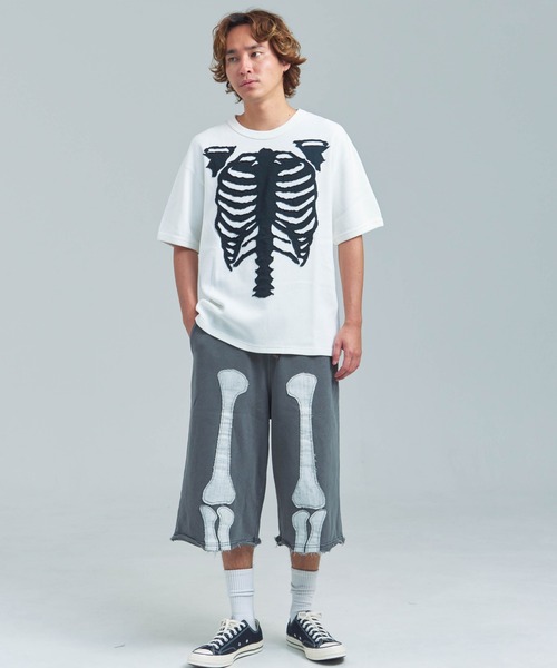 タ*ル様 vanson Leathers スケルトン Tシャツ サーマル M VANSON（バンソン） tシャツ VANSON/RITZ-サーマルSSTEE メンズ