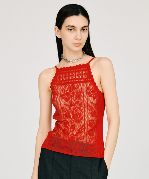 キャミソール 「2026Summer Pre-Order」クロシェライクキャミ / Crochet-Style Camisoleの画像