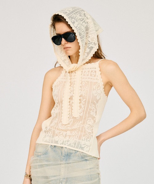 キャミソール 「2026Summer Pre-Order」クロシェライクキャミ / Crochet-Style Camisoleの画像