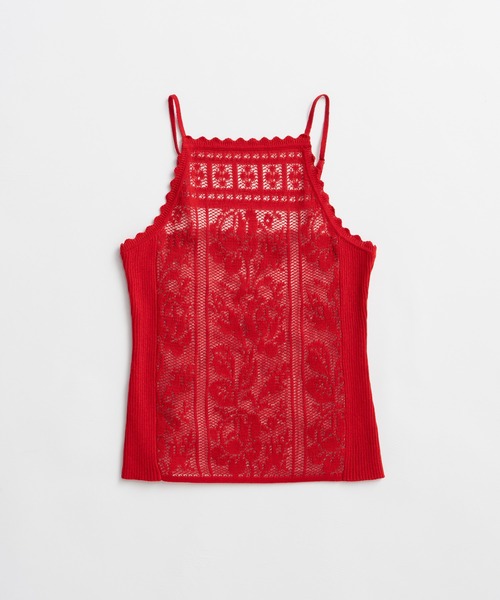 キャミソール 「2026Summer Pre-Order」クロシェライクキャミ / Crochet-Style Camisoleの画像