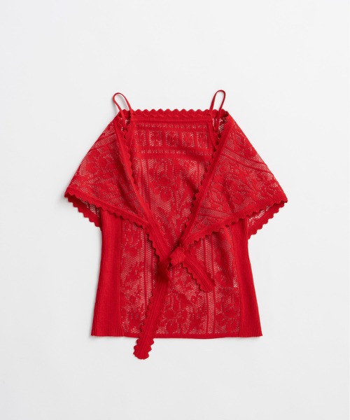 キャミソール 「2026Summer Pre-Order」クロシェライクキャミ / Crochet-Style Camisoleの画像