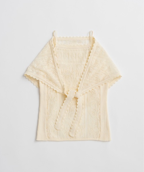 キャミソール 「2026Summer Pre-Order」クロシェライクキャミ / Crochet-Style Camisoleの画像
