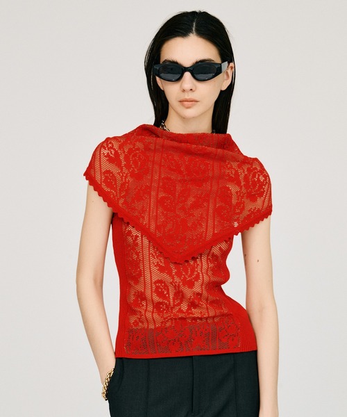 キャミソール 「2026Summer Pre-Order」クロシェライクキャミ / Crochet-Style Camisoleの画像