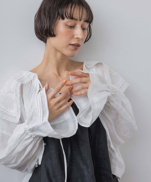 ブラウス シャツ 「natural by clip」ラミーレースボレロブラウス レディース | studio CLIP | 09