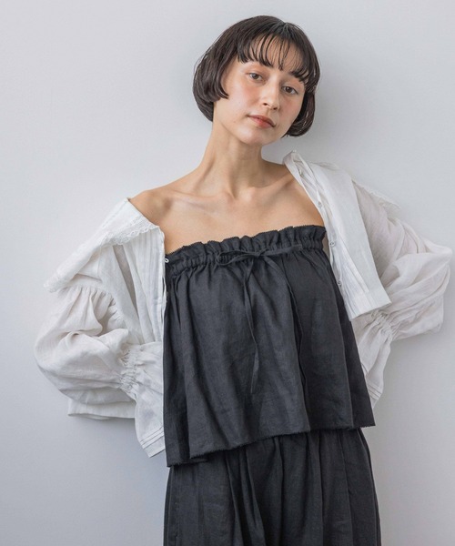 ブラウス シャツ 「natural by clip」ラミーレースボレロブラウス レディース | studio CLIP | 14