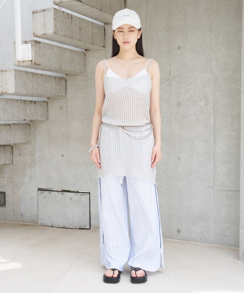 CHAIN BELT PATENT with PEARL チェーンベルト　新品 SOEMIN（ソミン） ベルト Pearl chain belt／パールチェーンベルト