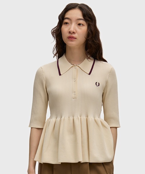 FRED PERRY（フレッドペリー） ポロシャツ ポロ Peplum Knitted Shirt