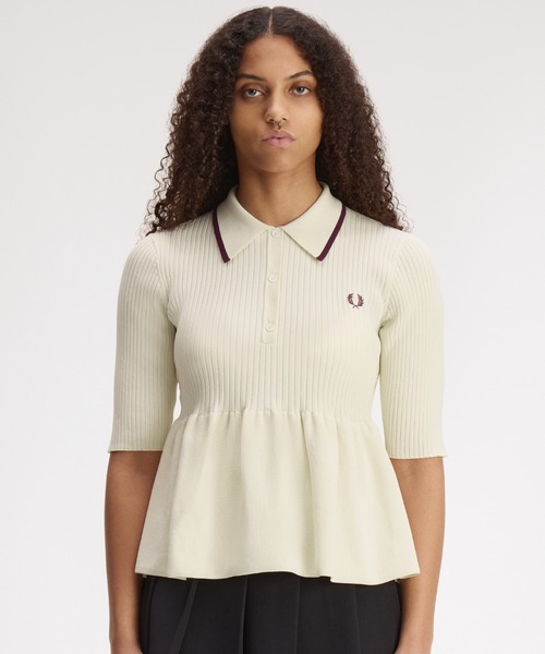FRED PERRY（フレッドペリー） ポロシャツ ポロ Peplum Knitted Shirt